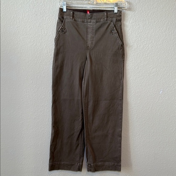 Spanx twill cropped wide leg Pants Smoke - Picture 2 of 7